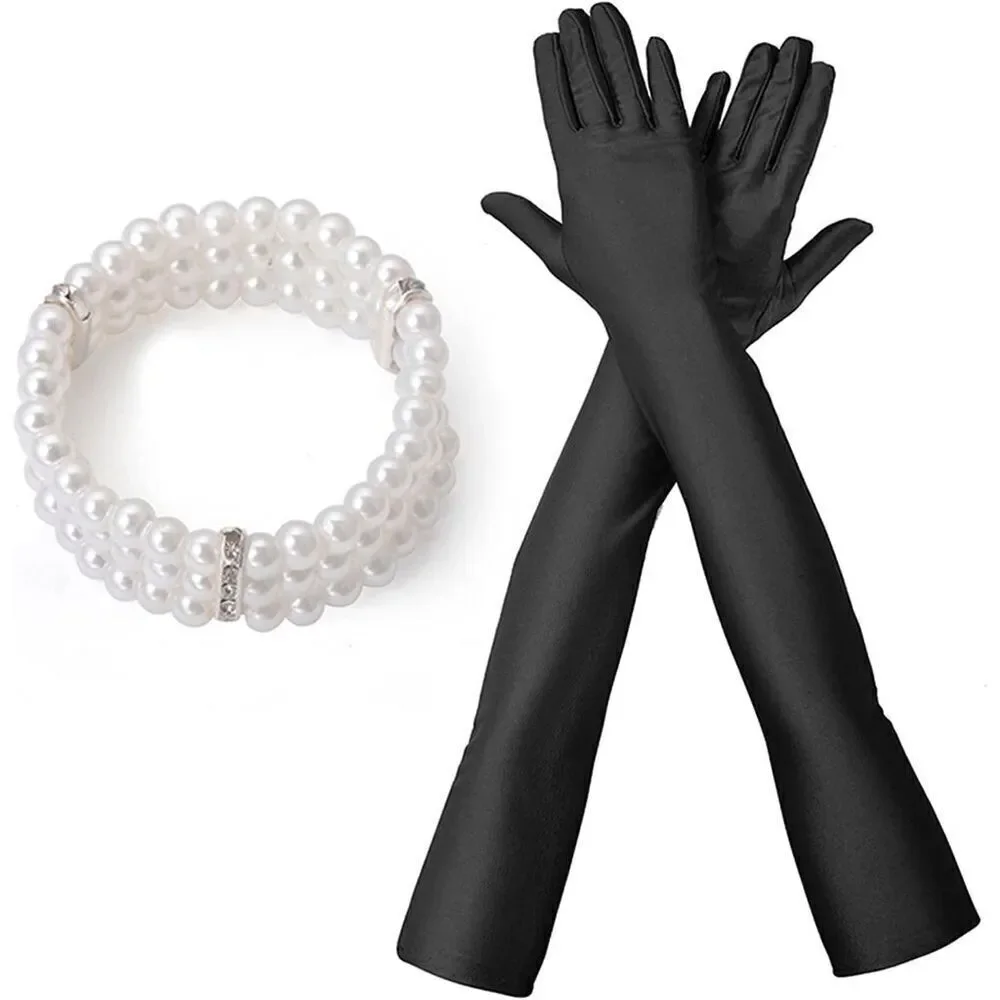 5PCS 1920s Accessories Flapper Great Gatsby Vintage Retro Costume Set NEW